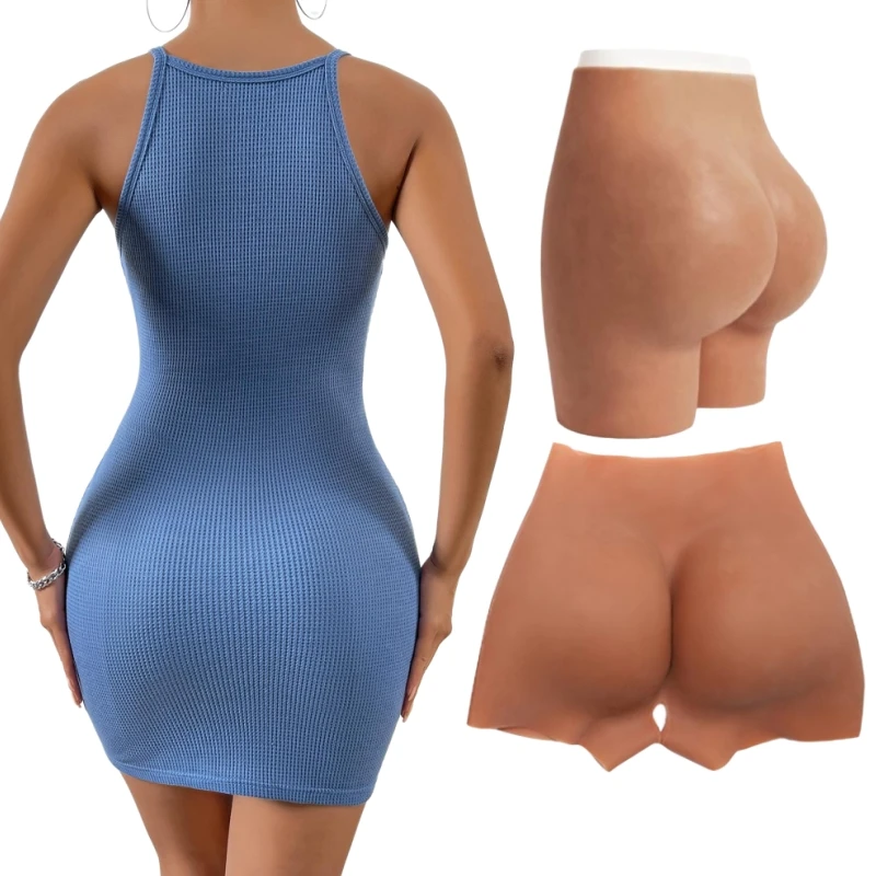 6 Colors Female Fake Bombom Panties Women Underwear Big Buttocks Enhancement Padded Hip Shaper Silicone Butts Panty