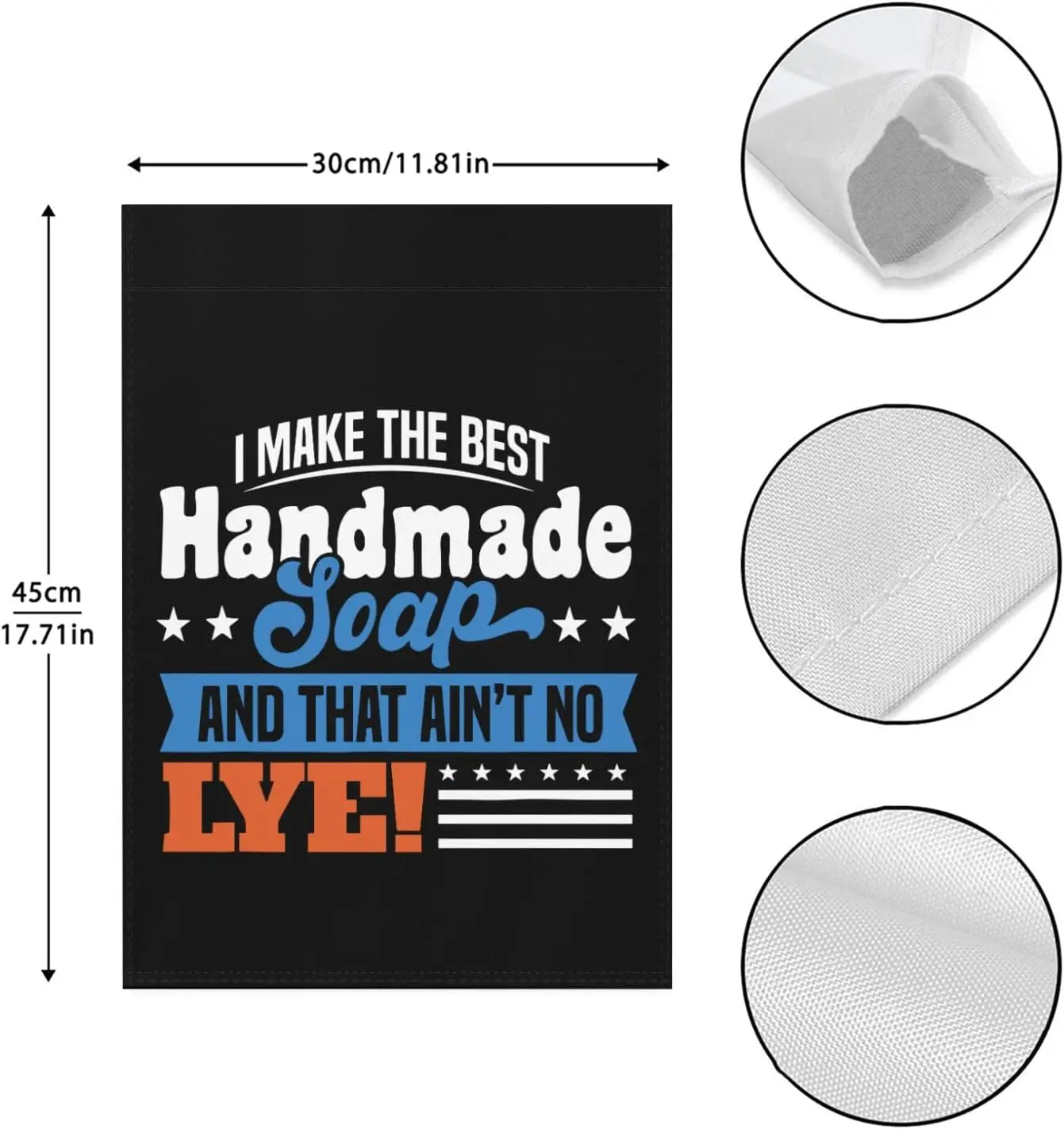 أنا أعظم الصابون المصنوع يدويًا وأنا لا يعيون، علم ساحة الحديقة مزدوج الجوانب، أعلام حديقة مضحكة عتيقة لحمام السباحة LLE #3