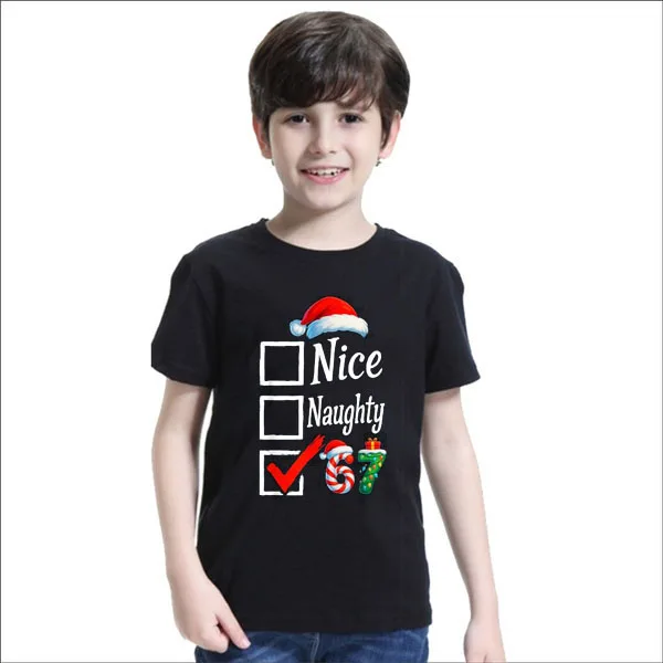 6 7 Meme Nice Naughty 67 Christmas Brain Rot Funny Graphic T-Shirt Boys Fashion Xmas Costume Six Seven Novelty Gift Y2k Tee Tops