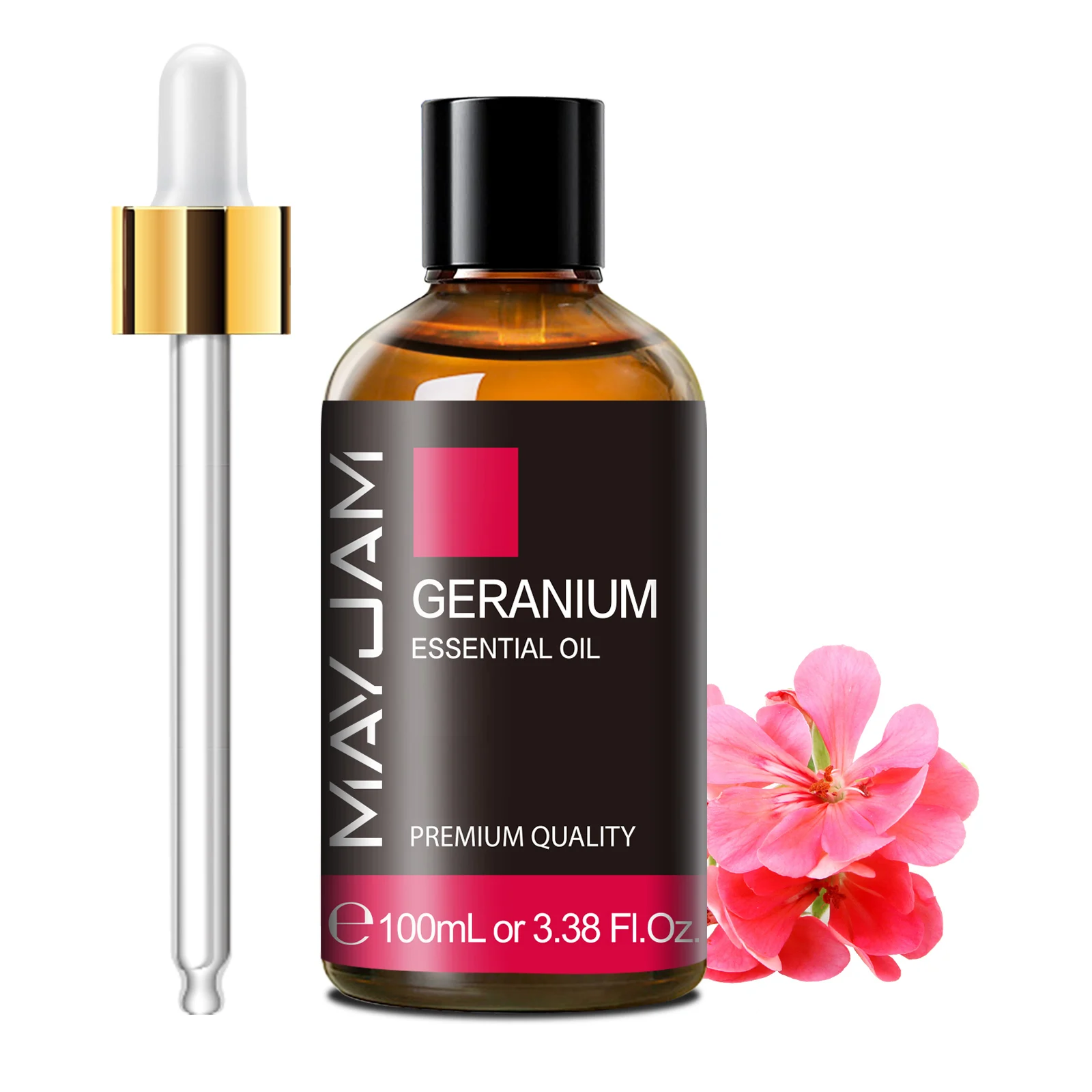 MAYJAM 100 ml pure etherische olie met glazen druppelaar, aromatherapie etherische oliën lavendel eucalyptus rozemarijn vanille aroma-olie