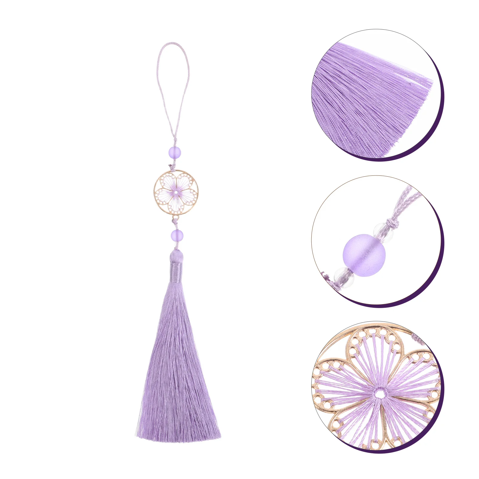 

Chinese Instrument Tassel Pendant Vintage Style Flute Fringe Decoration Handmade Flute Tassel for Performance Decor Musical