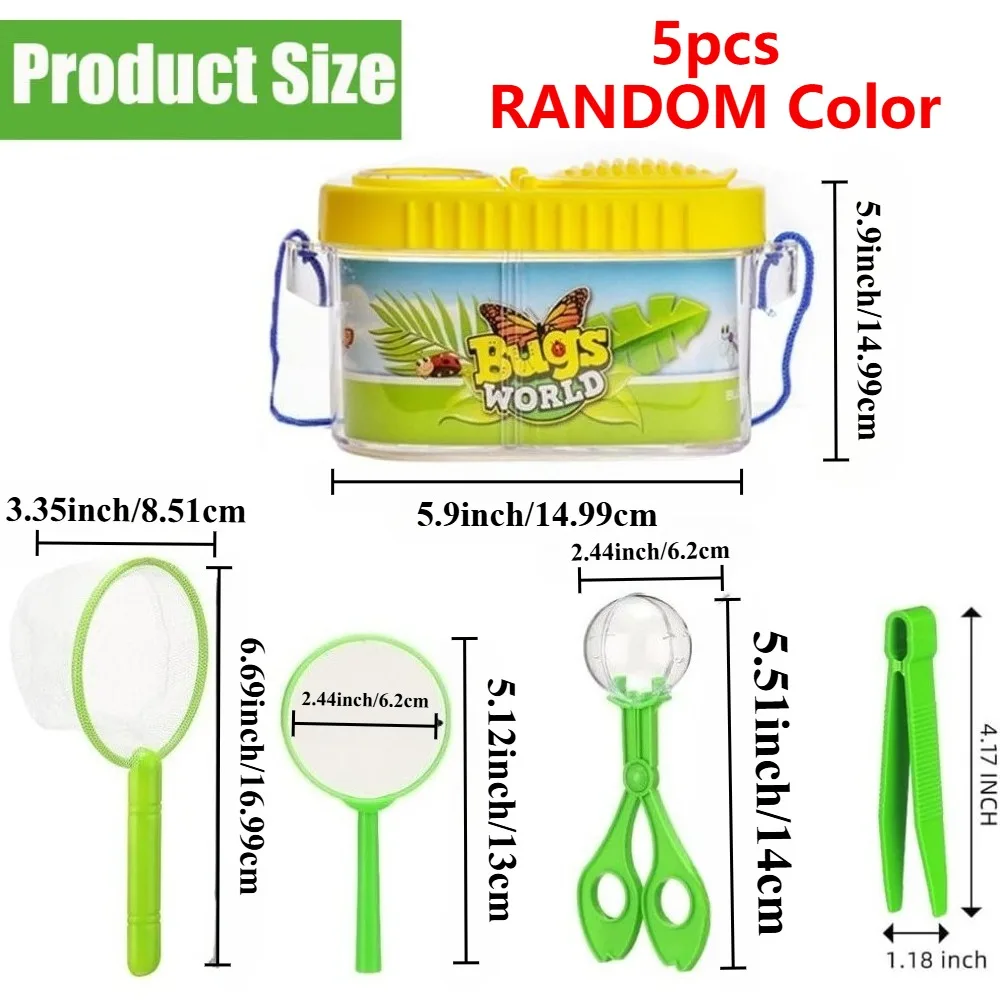 Bug Catcher for Kids Sturdy Kids Bug Catching Kit Gifts with Collector Butterfly Net Tweezer Bugs Habitat Outdoor Explorer Kit