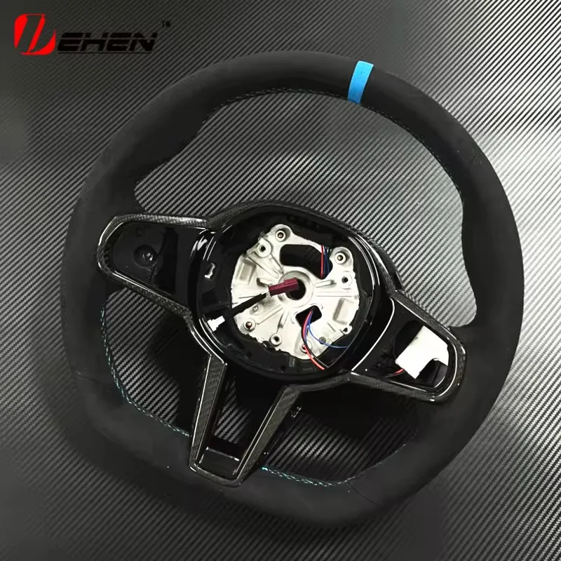 CS عجلة القيادة الكانتارا لسيارات BMW 1 2 3 4 5 6 7 8 Series G20 G26 G30 G01 G02 G80 G82 G87 F90 F95 F96 M3 M4 اكسسوارات السيارات