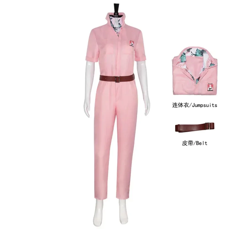 

Jody Moreno Fall Guy Cosplay Fantasia Costume Disguise For Adult Women Jumpsuit Outfits Halloween Carnival Woman Pink Suit ﻿