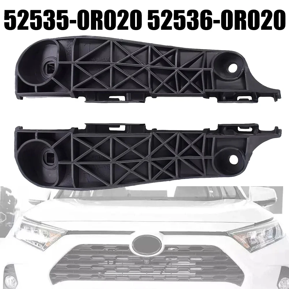 

1 Pair Car Front Bumper Support Bracket For Toyota For RAV4 2006-2012 52535-0R010 Black Plastic Front Bumper Bracket