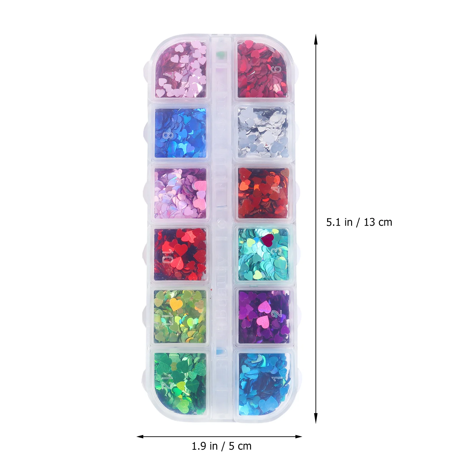 2 boîtes de paillettes en forme de cœur pour décoration de manucure, autocollants pour ongles en forme de cœur d'amour, fournitures artisanales, pièces de paillettes pour ongles