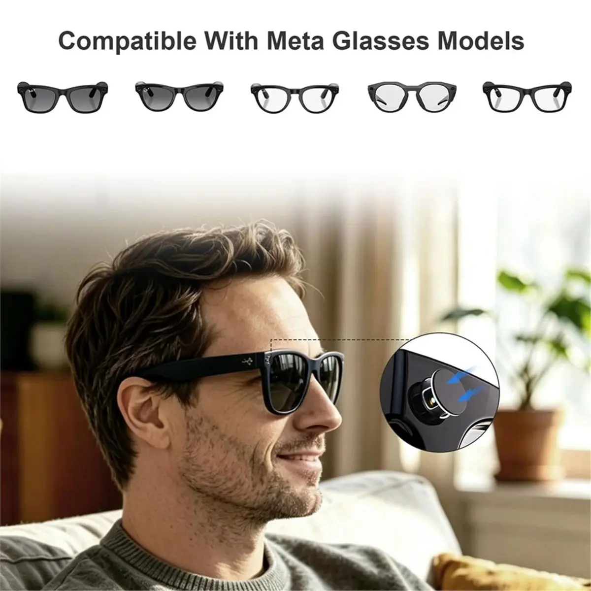 A10I 2PCS Glasses Light Cover & LED Blocker Privacy Stickers for Meta Gen 2 Smart AI Glasses Camera Lens Cover