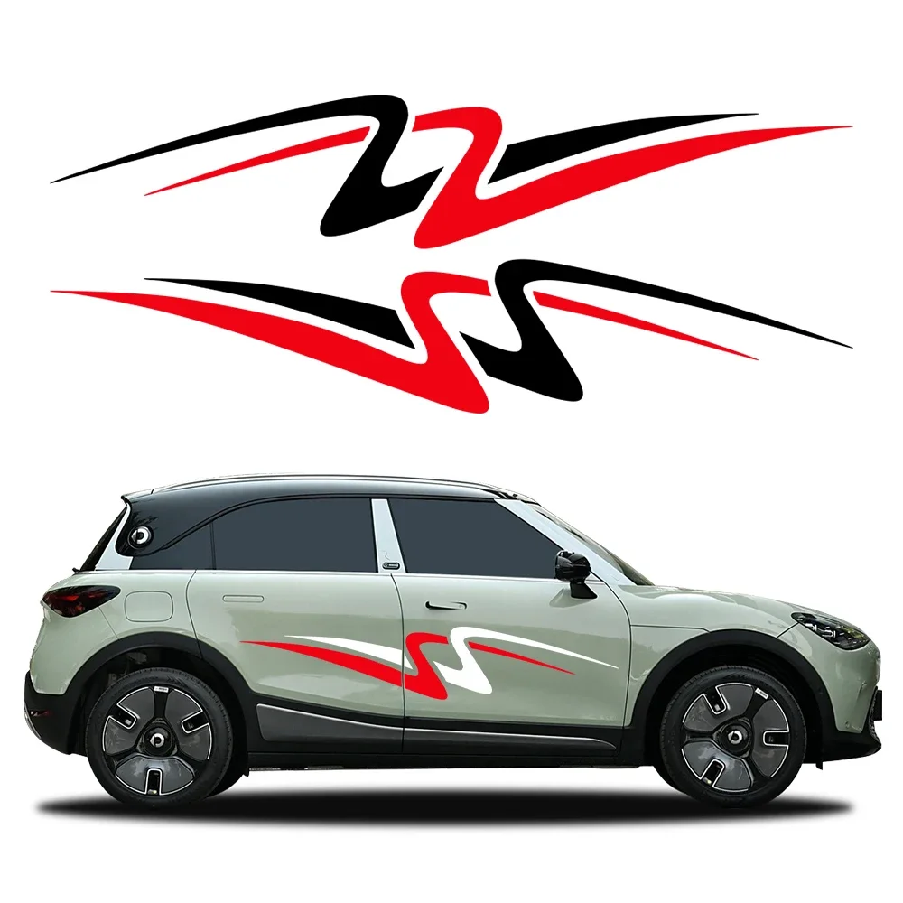 สำหรับรถยนต์เมอร์เซเดส-เบนซ์ สมาร์ท ฟอร์ทู ฟอร์โฟร์ รุ่น 453 451 ชุดแต่งรถยนต์ สติ๊กเกอร์ไวนิลตกแต่งประตูด้านข้าง ชุดแต่งรถยนต์ อุปกรณ์ตกแต่งรถยนต์