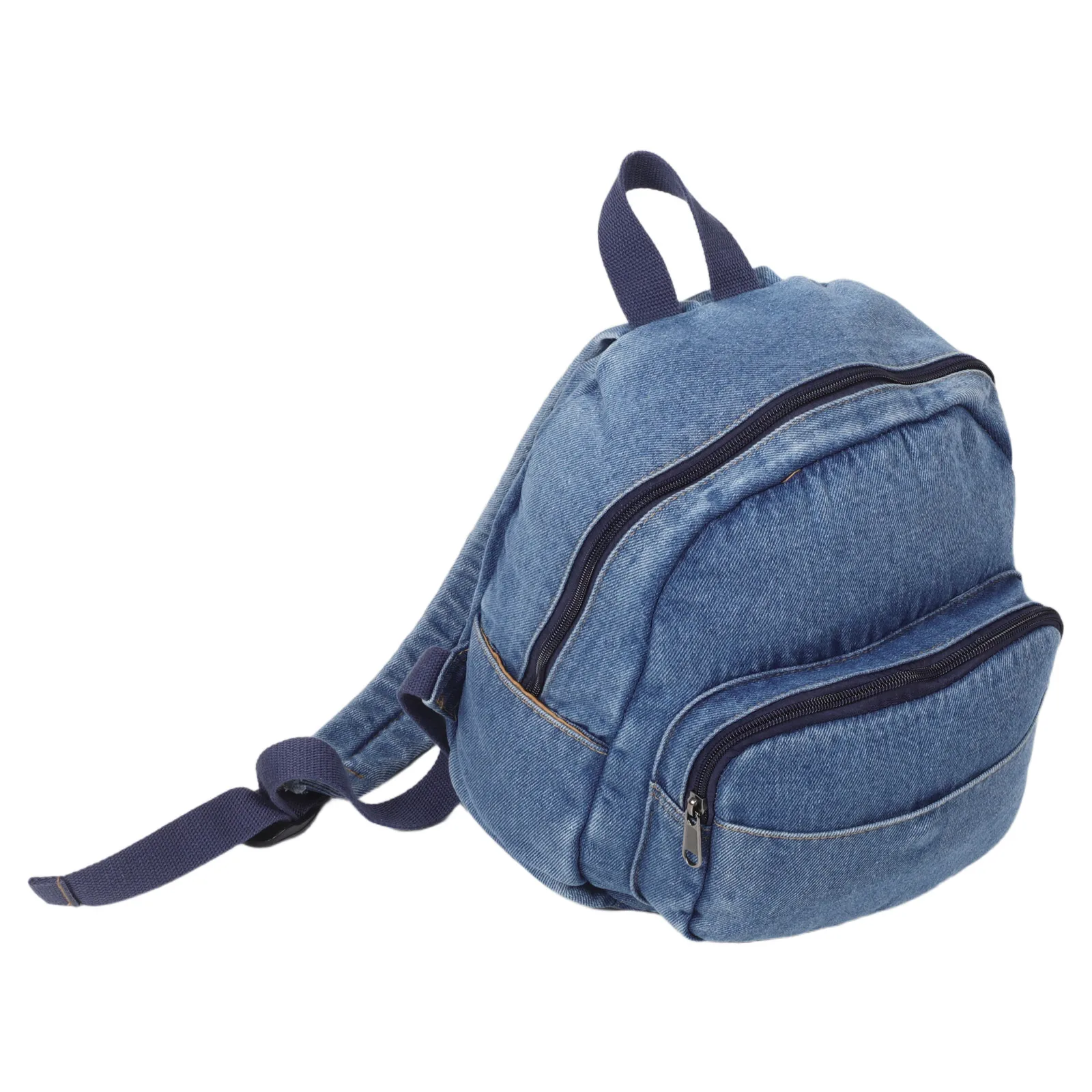 

Vintage Style Mini Denim Backpack For Women Retro Canvas Casual College Travel Business Laptop Boho Daypack Small Compact