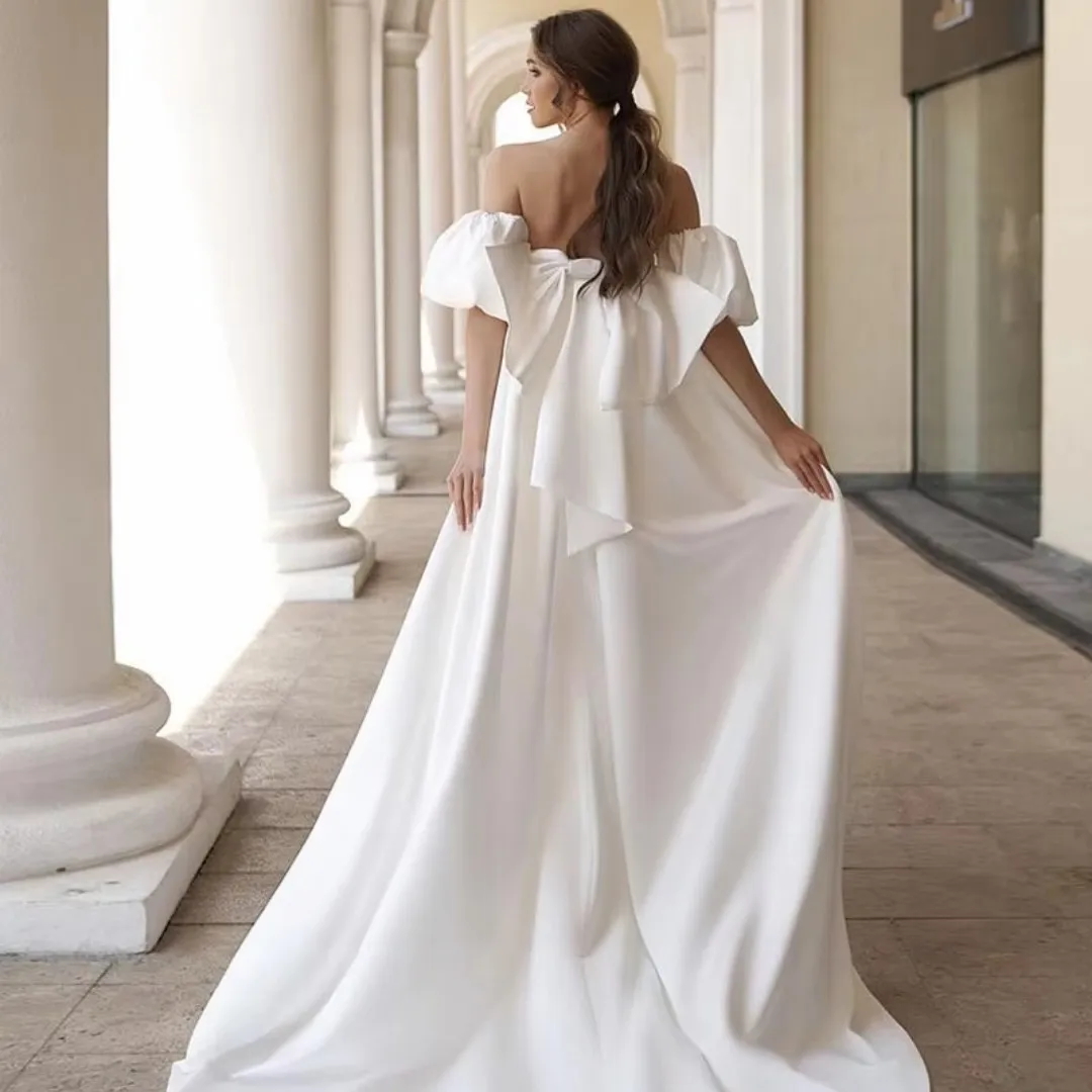 Beach Elegant Halter Collar Wedding Dress For Women  Sleeveless Bride Dress Sexy Backless For Women Customize To Measures