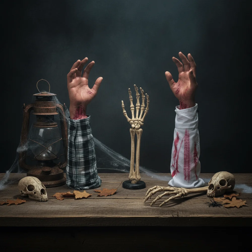 Realistic Bloody Severed Arm Horror Body Part Severed Hand Prank Scary Fake Limb Trick