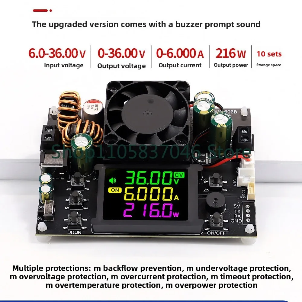 Voltage regulator module, high-power adjustable lithium battery, lead-acid battery, constant current charging control, stop
