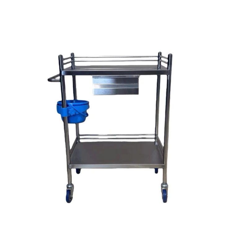 Stainless Steel Multipurpose Handcar - Double Layer Single Drawer