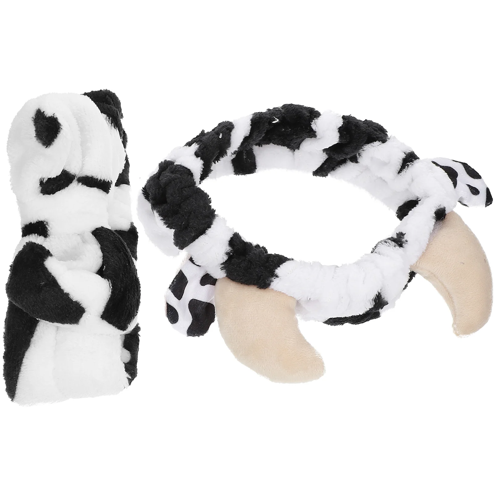 

2 Pcs Decorate Cow Headband Miss Cowgirl Belt Horns Fabric Knotted for Washing Face