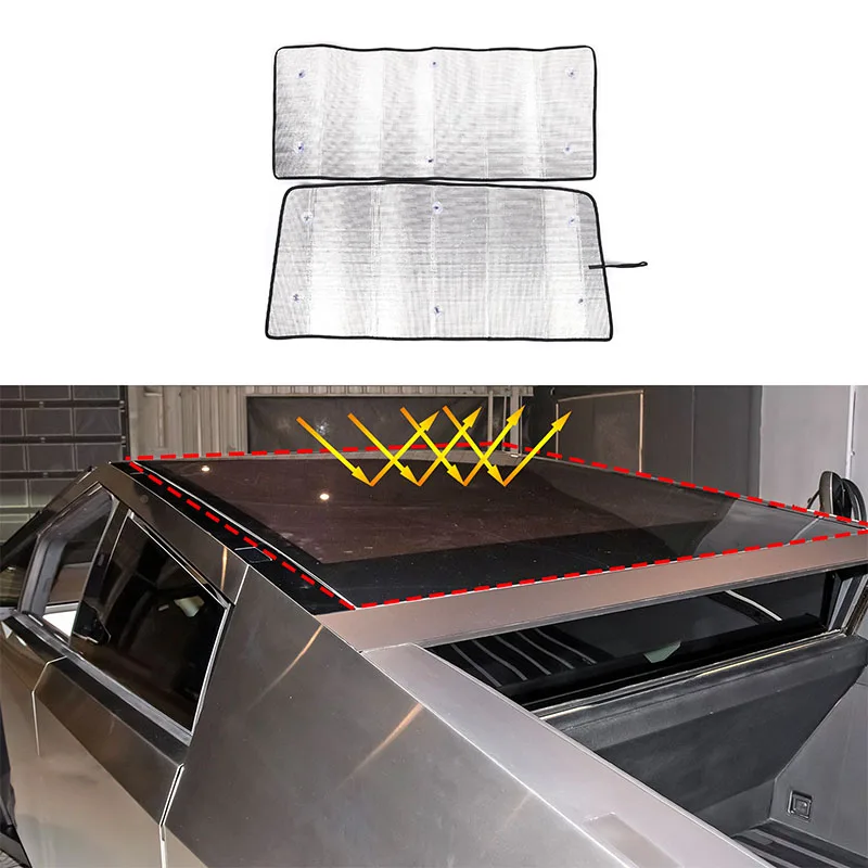 

Roof Sun Shade Sunroof Sunshades Anti-UV Sun Shade Cover Sunroof Block Cover For Tesla Cybertruck 7SC 2024 2025 2026 Accessories