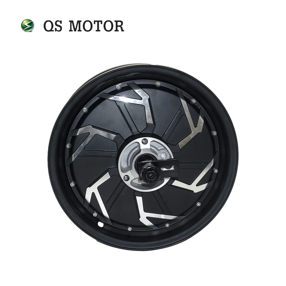 Silnik QS Motor QS260 V4 5000W, silnik piasty 72V o wysokiej prędkości do motocykla elektrycznego, koło napędowe bezpośrednie 12x3,5 cala, aluminium