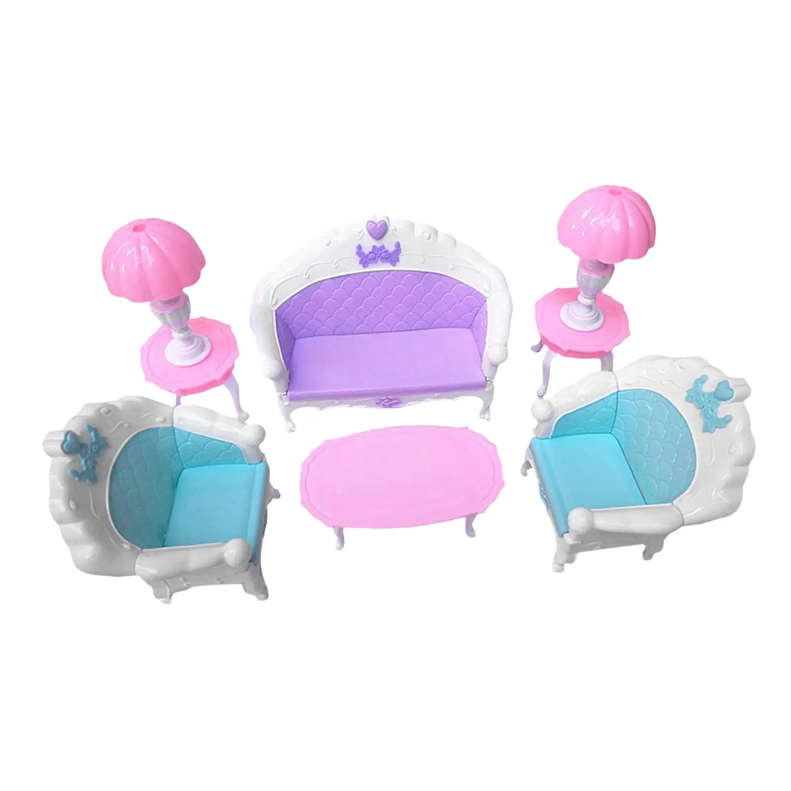 Doll Furniture Set Miniature Simulation Role Play Dollhouse Living Room