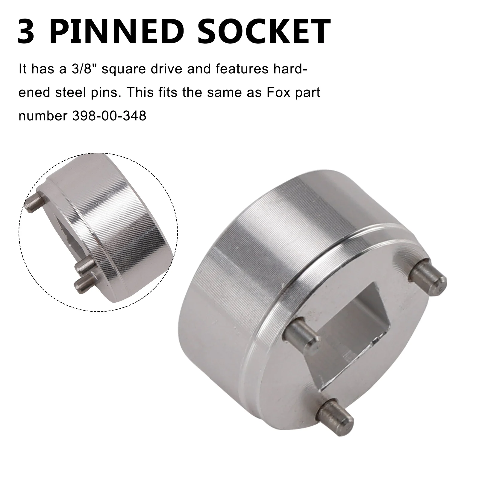 

Topteng Fork Socket Tool for Fox CTD 3 pin Inner piston removal-- like 398-00-348