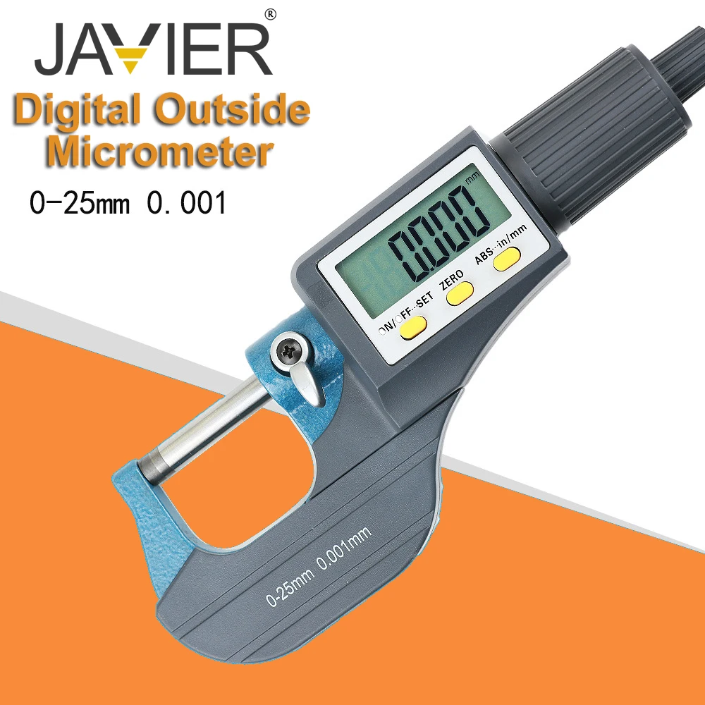 

0-25MM Digital Outside Micrometer Extra Large LCD Screen 0.001 Mm Micron Digital Outside Micrometer Digital Micrometer Caliper