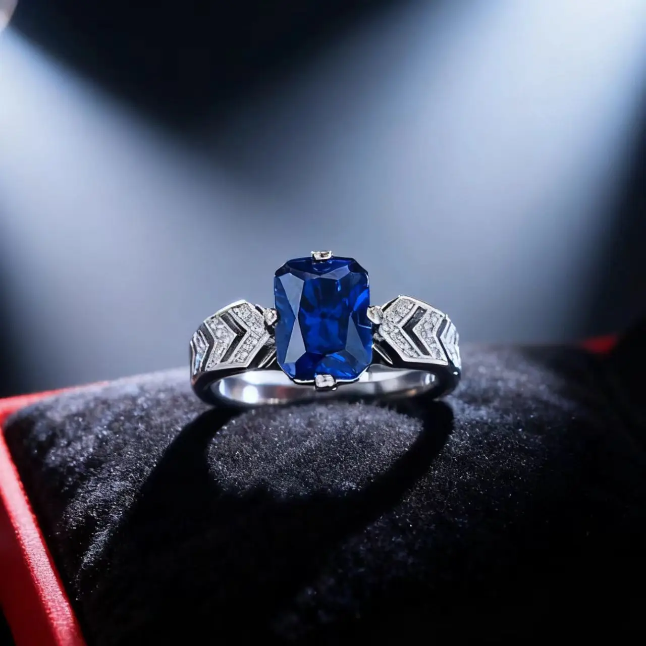 New best-selling cultivated emerald ring - Ins - Unique and stylish,highly sought-after, exquisite rectangular green zircon ring
