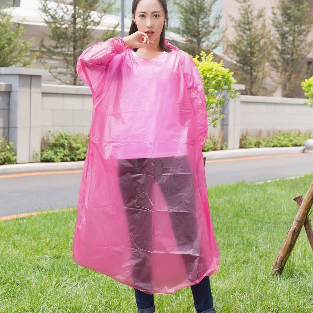 2024 New Home And Household Products Disposable Adult Emergency Waterproof Rain Coat Hiking Camping Hood Disposable Raincoat