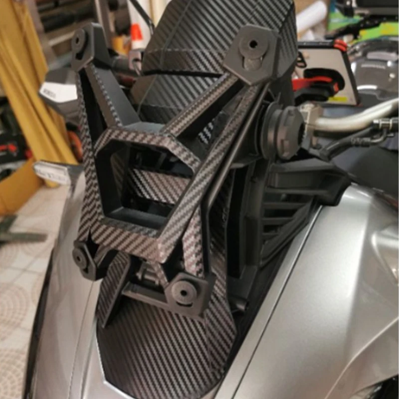 لواصق تزيين الدراجة النارية هوندا ADV 350 amen350 2022 2023 ثلاثية الأبعاد/6D مسند للقدمين ملصق للزجاج الأمامي من ألياف الكربون مجموعة كاملة #2