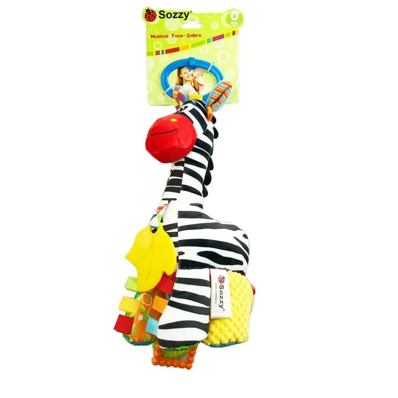 Sozzy Animal culla Trailer Hanging Music Box Baby Bell Clutch Doll Baby peluche all'ingrosso