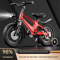 Red Color 14inch Motor Bike for Kids 4 Wheels Baby Motorcycle Bicycle Children Bicycle for 10 Year Old Child