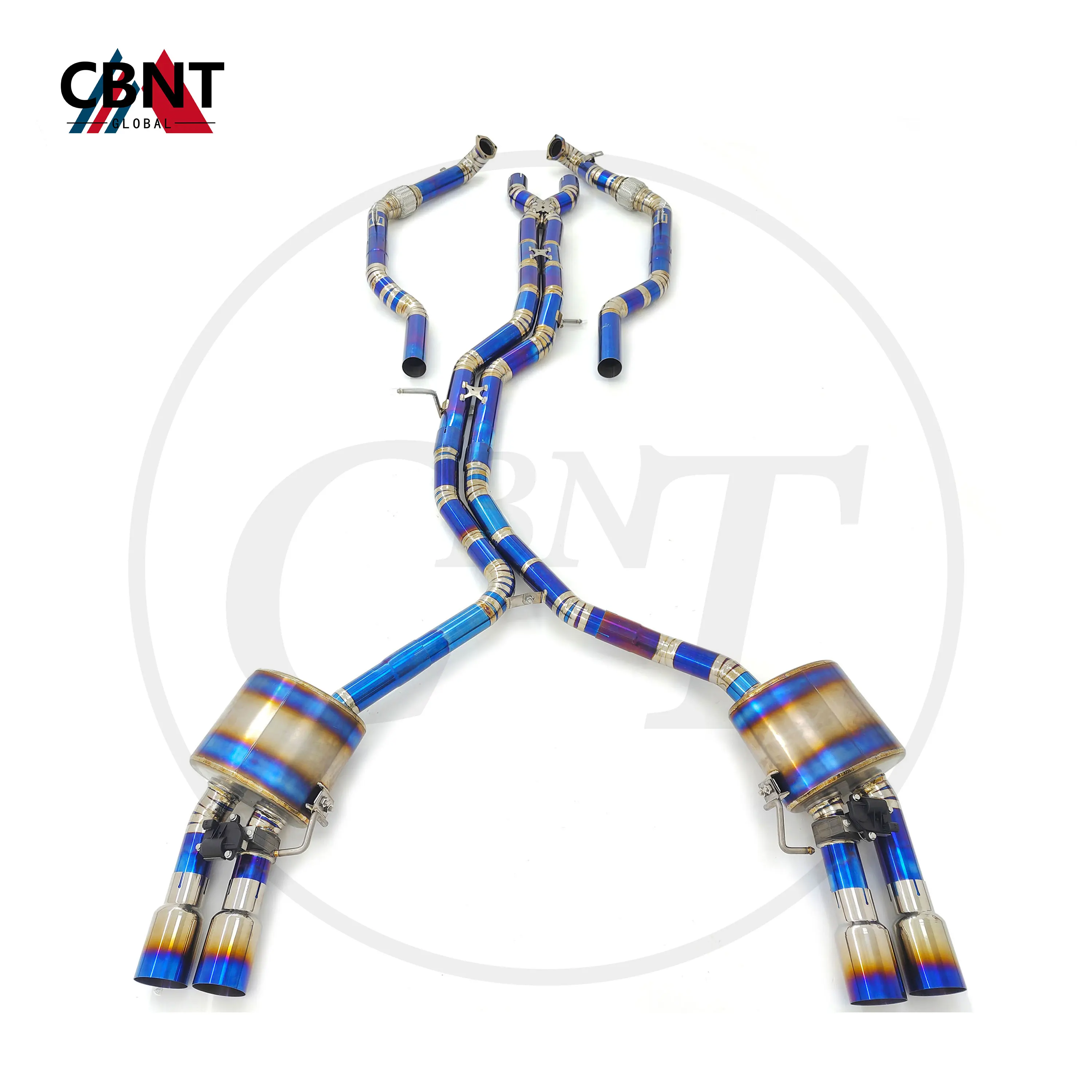 

CBNT Front Pipe & Valved Catback for Audi S4 S5 B9 3.0T 2017-2023 High Quality Titanium Alloy Exhaust-pipe with Valve Muffler