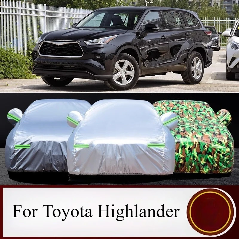 SUV Heavy Duty Car Cover For Toyota Highlander For Sun Rainproof Flame Retardant Sunshade Dust Proof Anti Freeze Accessories