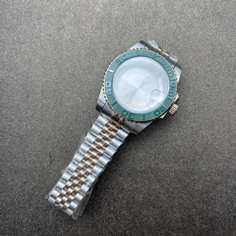 Watch accessories 40MM case strap + ring sapphire glass suitable for NH35 movement, yacht case