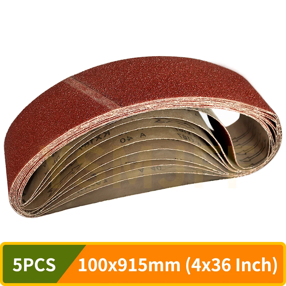 Correias de Lixa Abrasiva para Madeira Tinta Metálica Lixa de Polimento Óxido de Alumínio Bandas de Lixa 915×100 mm in x 36 in 401000 Grãos Pcs