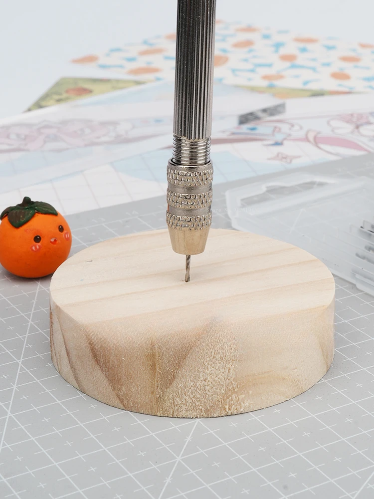 0.8-3.0mm Mini Size Drill Head Ultra Light Clay Doll Acrylic Wood Base Punch Tool DIY Made Action Figure Base Installation Tool