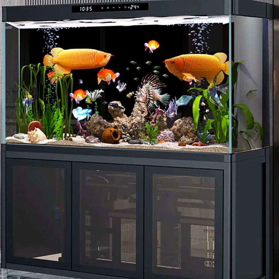 Panoramic Transparent Aquariu No Water Change Required Reception Desk Smart Integrated Cylinder Ffice Furniture Военное ДелоLJ40