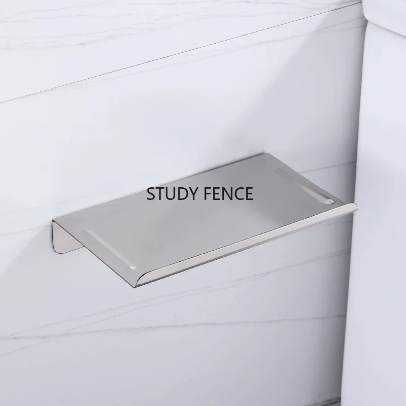 1pc Stainless Steel Tissue Holder Toilet Roll Paper Holder Punch Installation Bathroom Accessories Wall Mounted Paper Holder