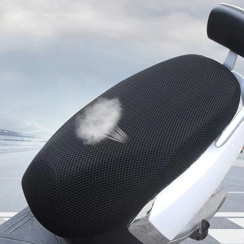 1PC Breathable Scooter Seat Covers Summer Cool 3D Mesh Motorcycle Seat Cover Cushion Anti-Slip Cover Grid Protection Pad