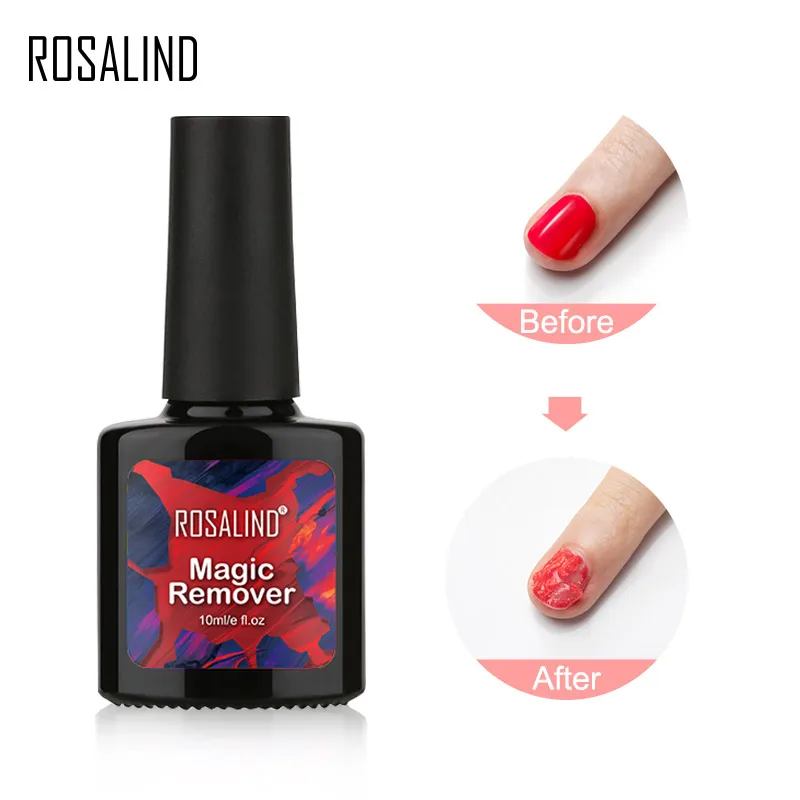 

ROSALIND Magic Nail Gel Remover For Soak Off Cleaner UV Nail Polish Delete Matt Primer Base Top Coat Gel Remover10ML/15ML