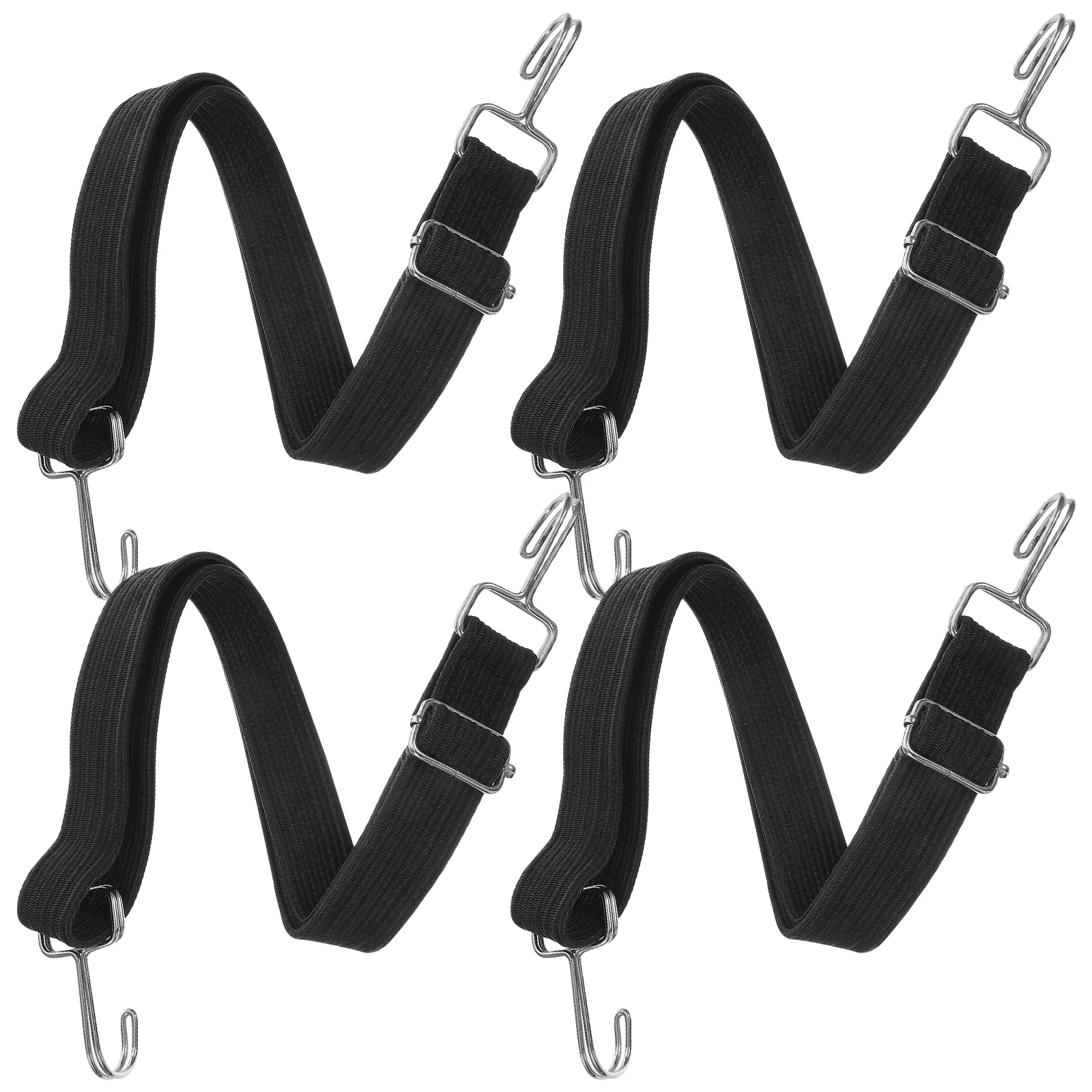 4 stücke Bungee-Schnur mit Haken verstellbaren Nylon-Latex-Riemen flache Bungee-Riemen