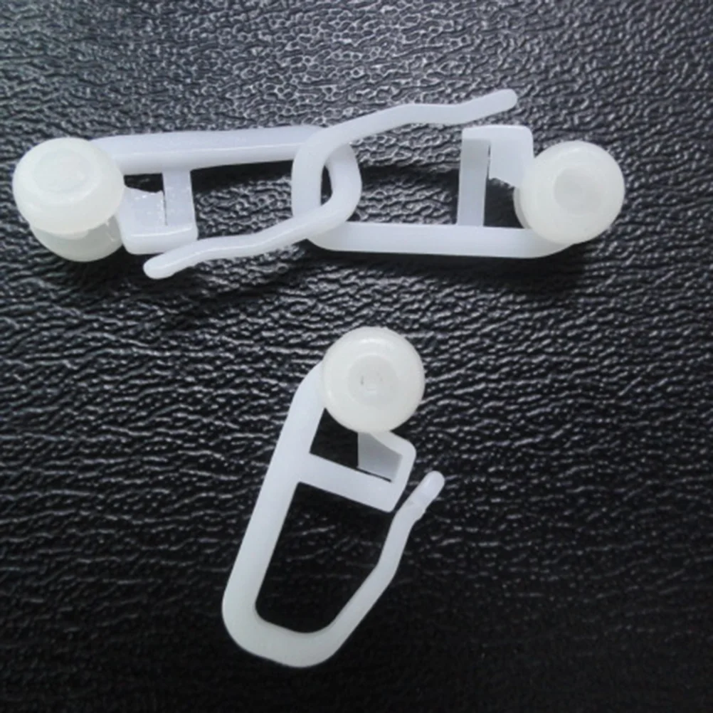 50 Pcs Curtain Runner Wheel Hooks Gliding Carrier Track Wheels Window Coverings Bed Special Sliding Guide