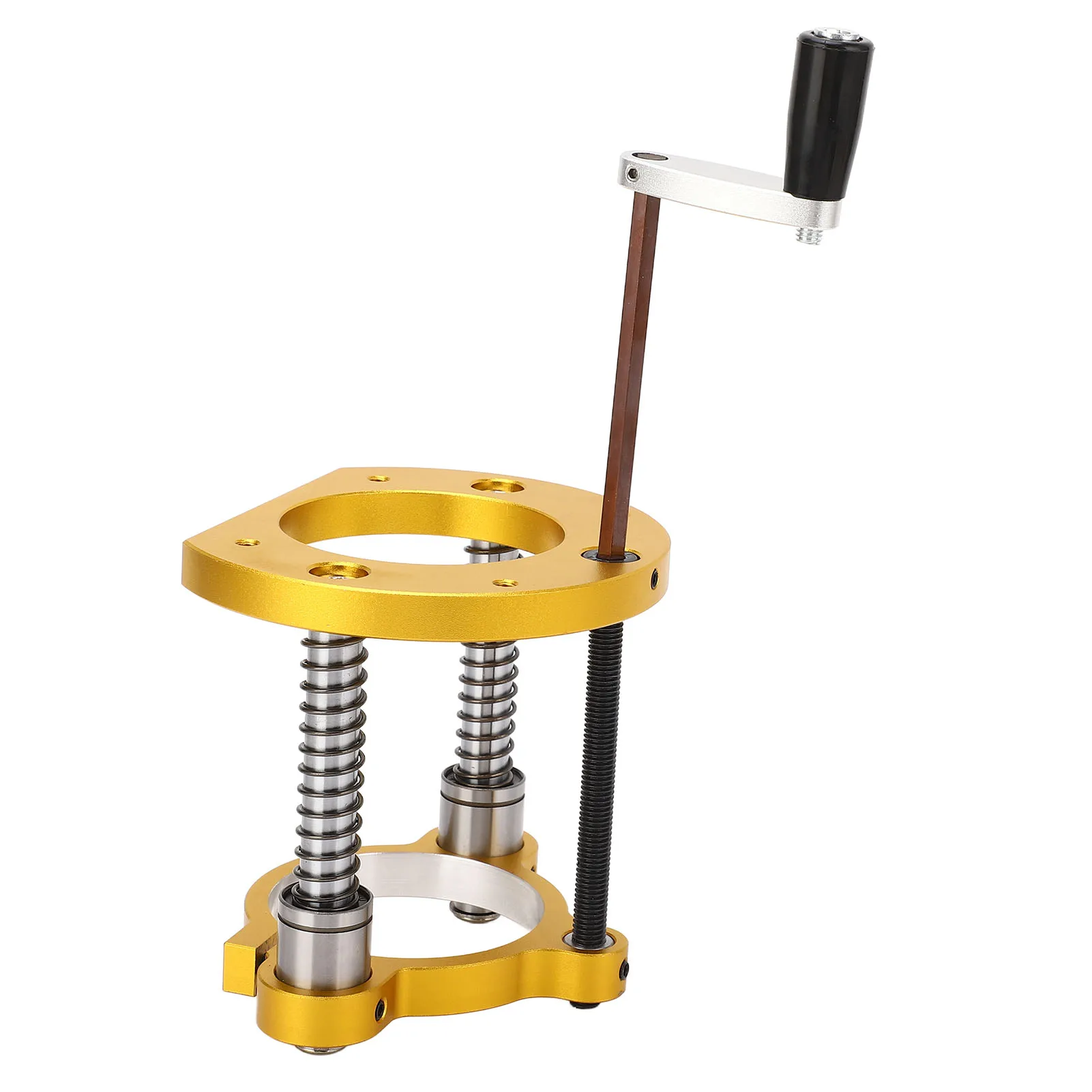 Aluminum Alloy Router Lift Base 65MM Stainless Steel Woodworking Router Table Lift System with Handle for Precision Height Adjus