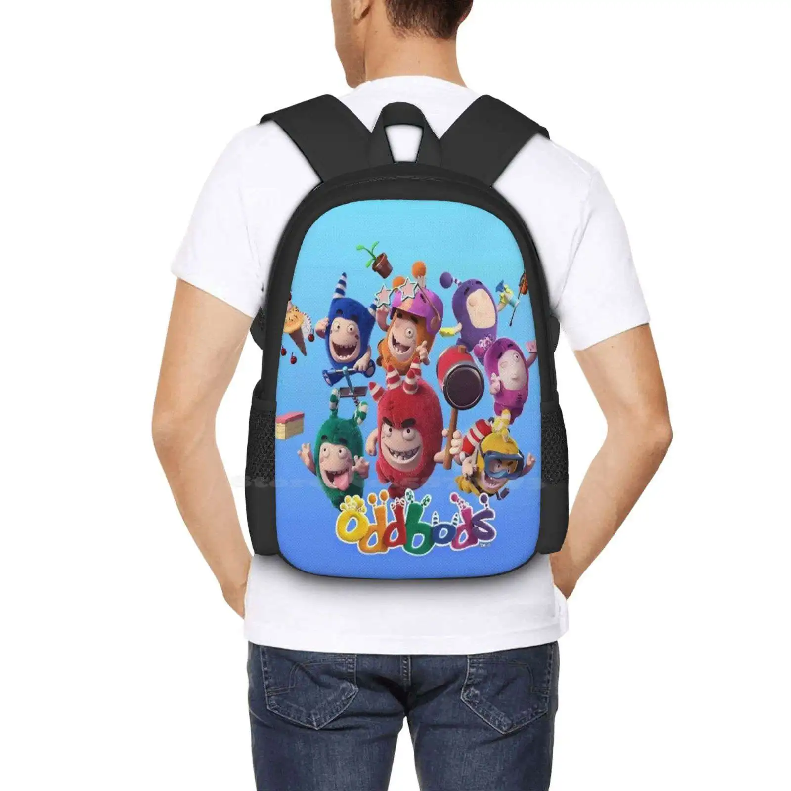 Oddbods-mochila de animación de Tv para niños, bolsas de moda, serie de fundas de dibujos animados 2020, gran oferta, 2021