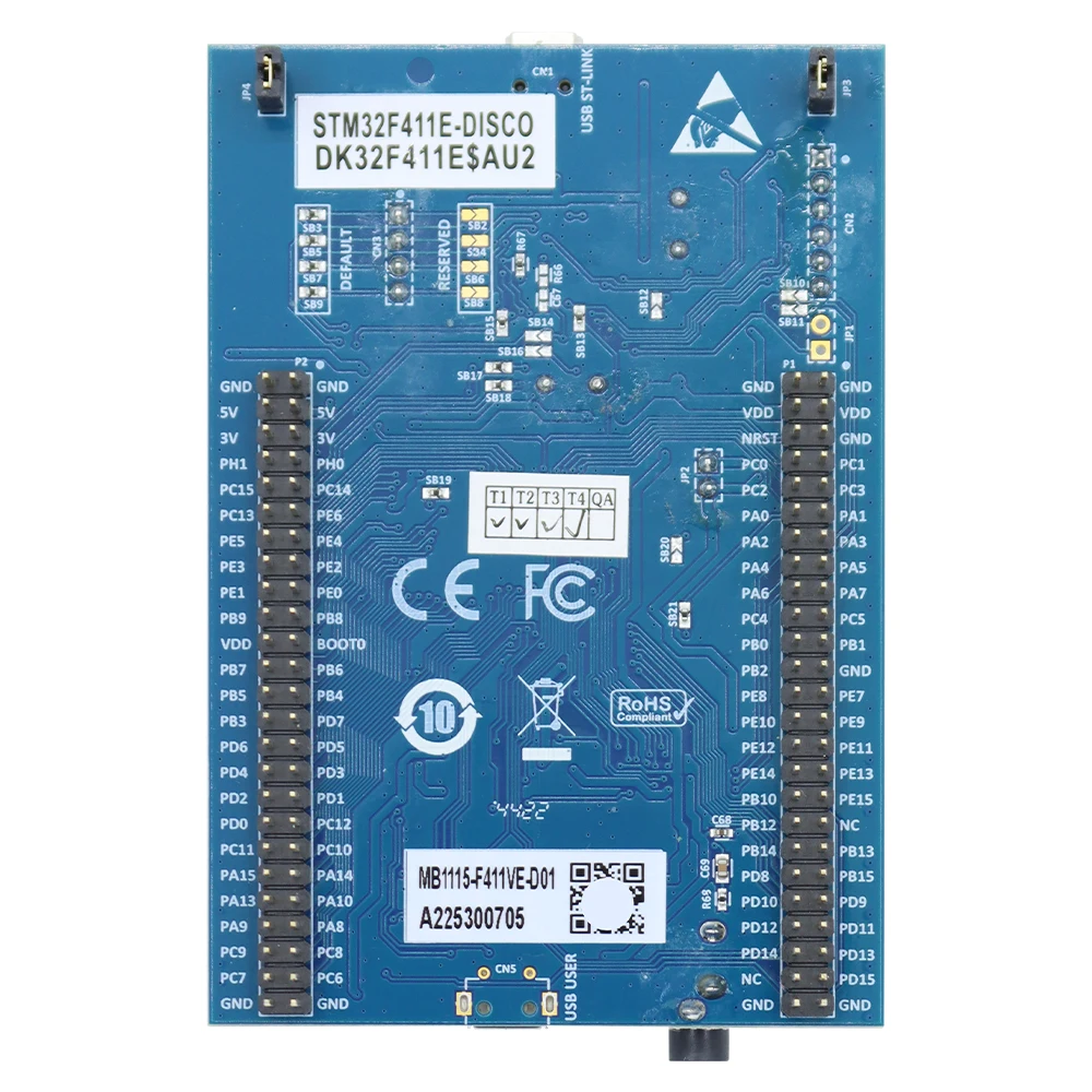 FOR ST STM32F411E-DISCO 32F411EDISCOVERY Discovery Kit Cortex-M4 ST-LINK/V2 USB OTG MEMS Sensors Audio DAC Board Genuine