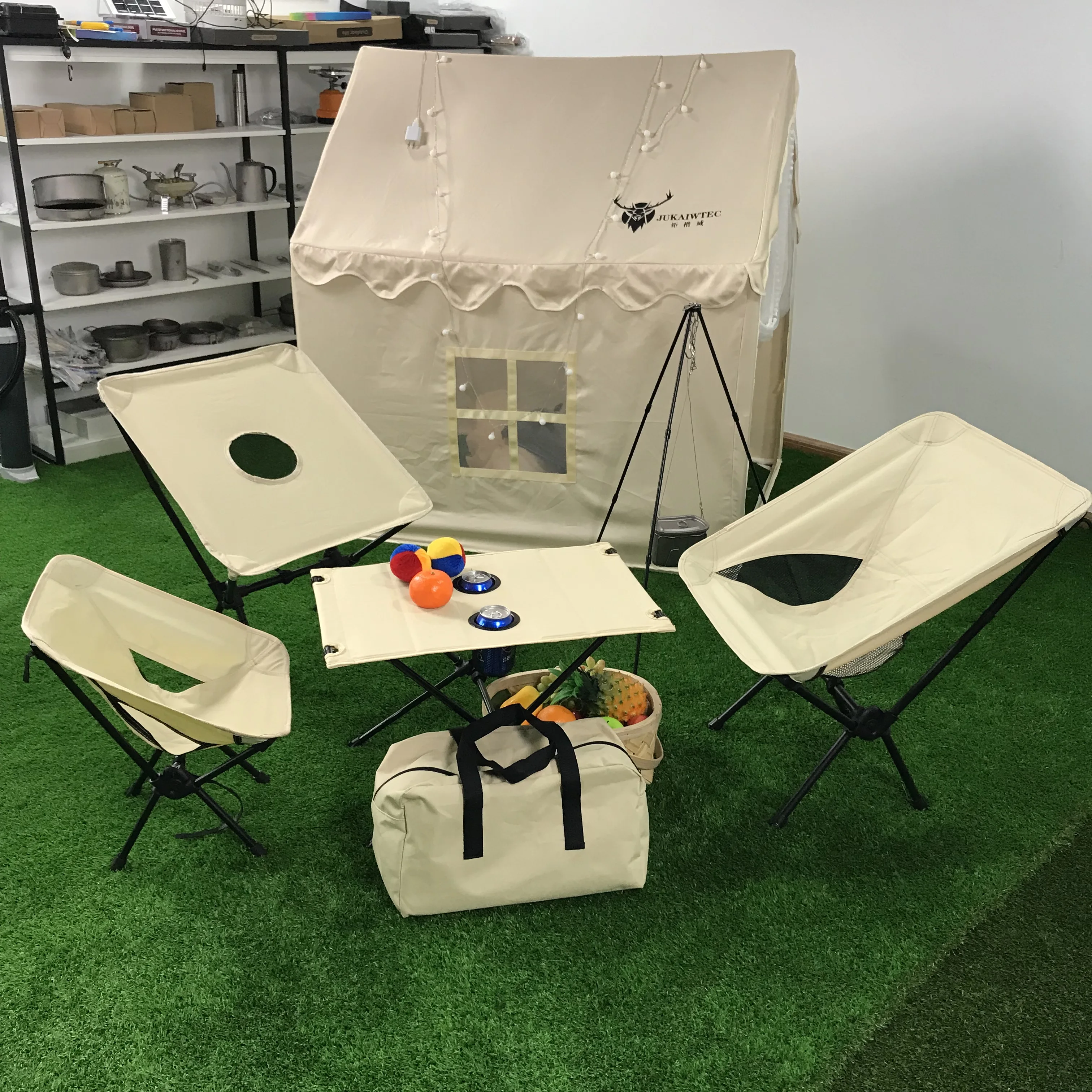 Folding Camping Chair And Table Sets Portable Outdoor Folding Chair Sets For Picnic Camping