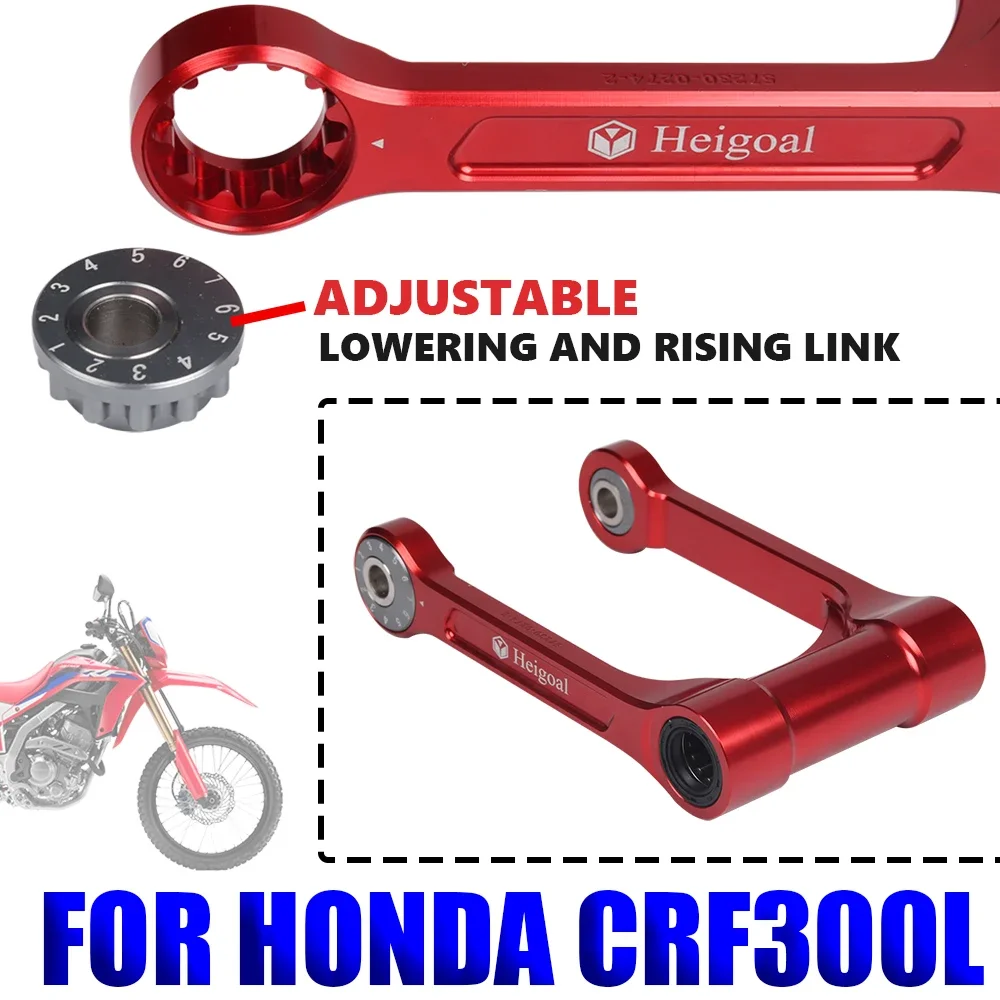 Motorcycle CNC Adjustable Rising Lowering Link Lever For HONDA CRF300L CRF 300 L CRF300 L CRF 300L 20231 2022 2023 Accessories