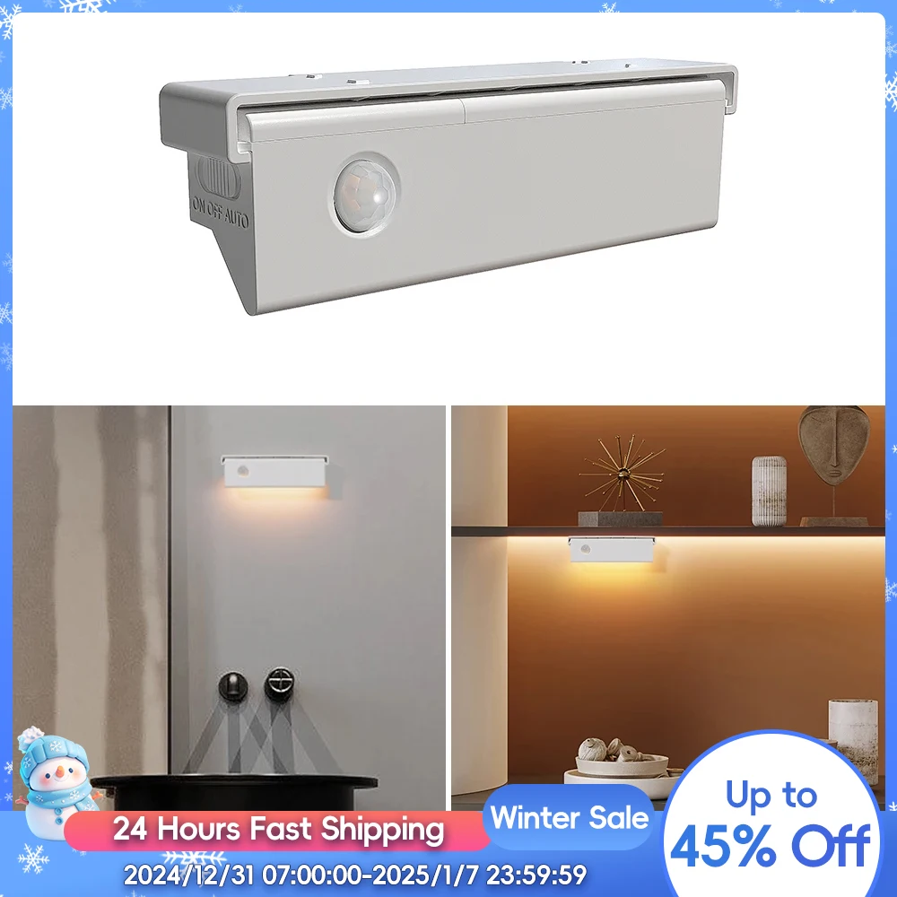 

Motion Sensor Night Light LED Night Light Wireless Portable Induction Cabinet Lamp Recharageable For Wardrobe Hallway Staircase