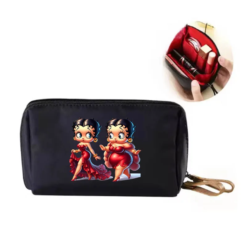 

Disney Betties New Portable Makeup Storage Bag Toiletry Travel Cosmetic Bags Cute Wash Purse with Zipper Ladies Lipstick Pouch