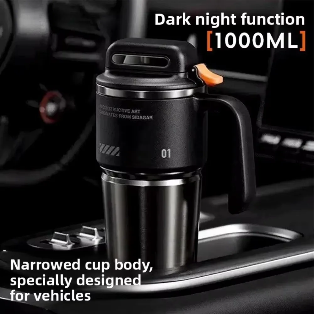 304 Stainless Steel Sports Insulated Bottle One-Click Open Lid Built-in Straw Insulated Cup Car-Mounted Ice Maker