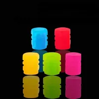 4PCS Luminous Tire Valve Caps Motorcycle Bike Wheel Nozzle Dustproof Tyre Valve Stem Fluorescent Night Glowing Car Accessories