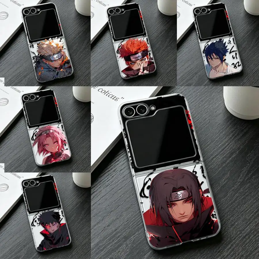 Transparent Soft Phone Cover Case for Samsung Galaxy Z Flip 7 Z Flip 6 5 4 3 ZFlip6 ZFlip3 ZFlip4 ZFlip5 ZFlip7 FE Anime