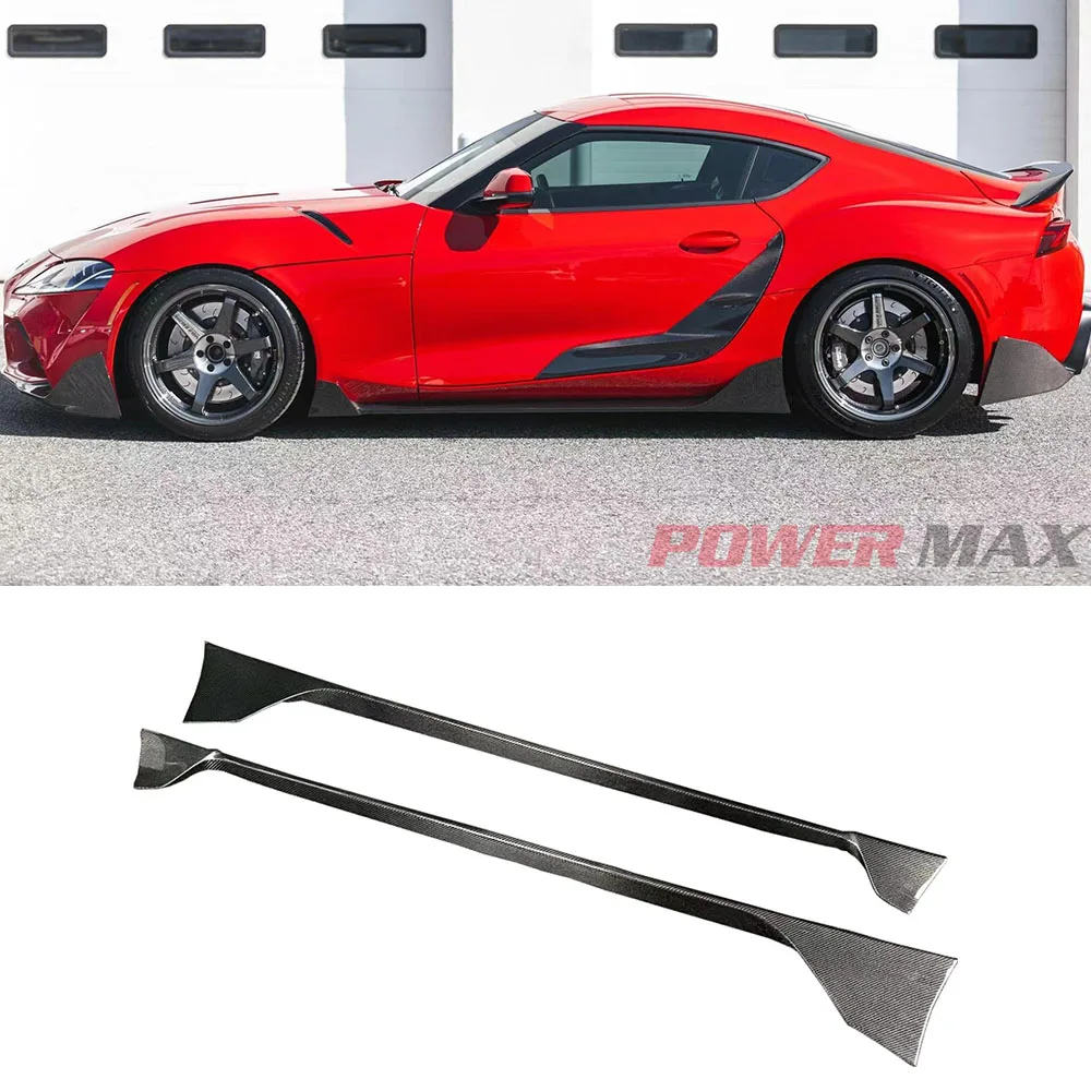 

For Toyota A90 Supra A91 MkV Carbon Fiber Trd Style 2019+ 2020 Side Skirts